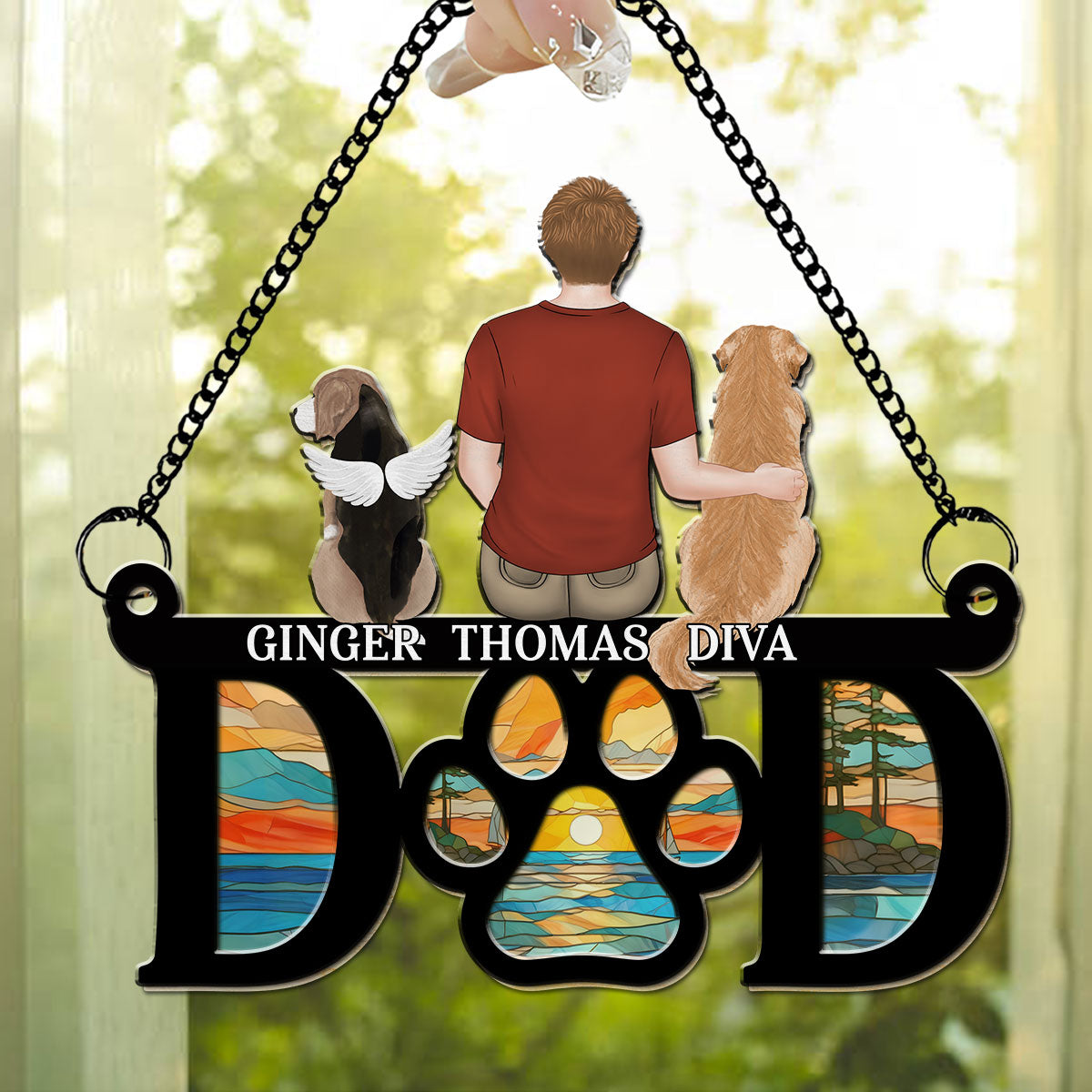 I Am Here For You - Personalized Custom Wooden Acrylic Suncatcher in 6-inch and 8-inch Sizes