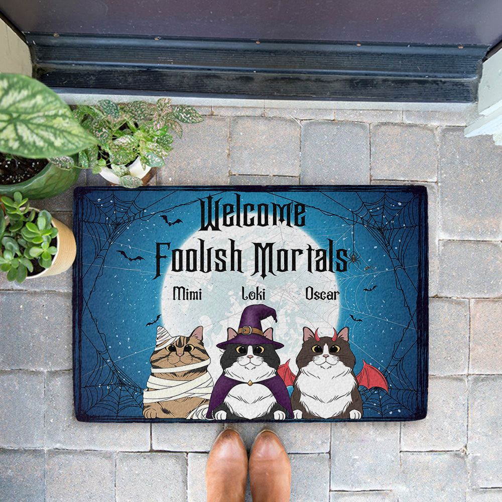 Foolish Mortals - Unique Personalized Custom Doormat for Pet Lovers