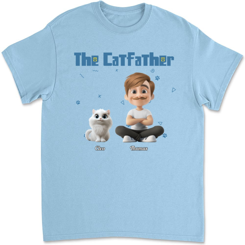 I Am The Catfather - Personalized Custom Unisex 5.3 oz T-Shirt for Pet Lovers