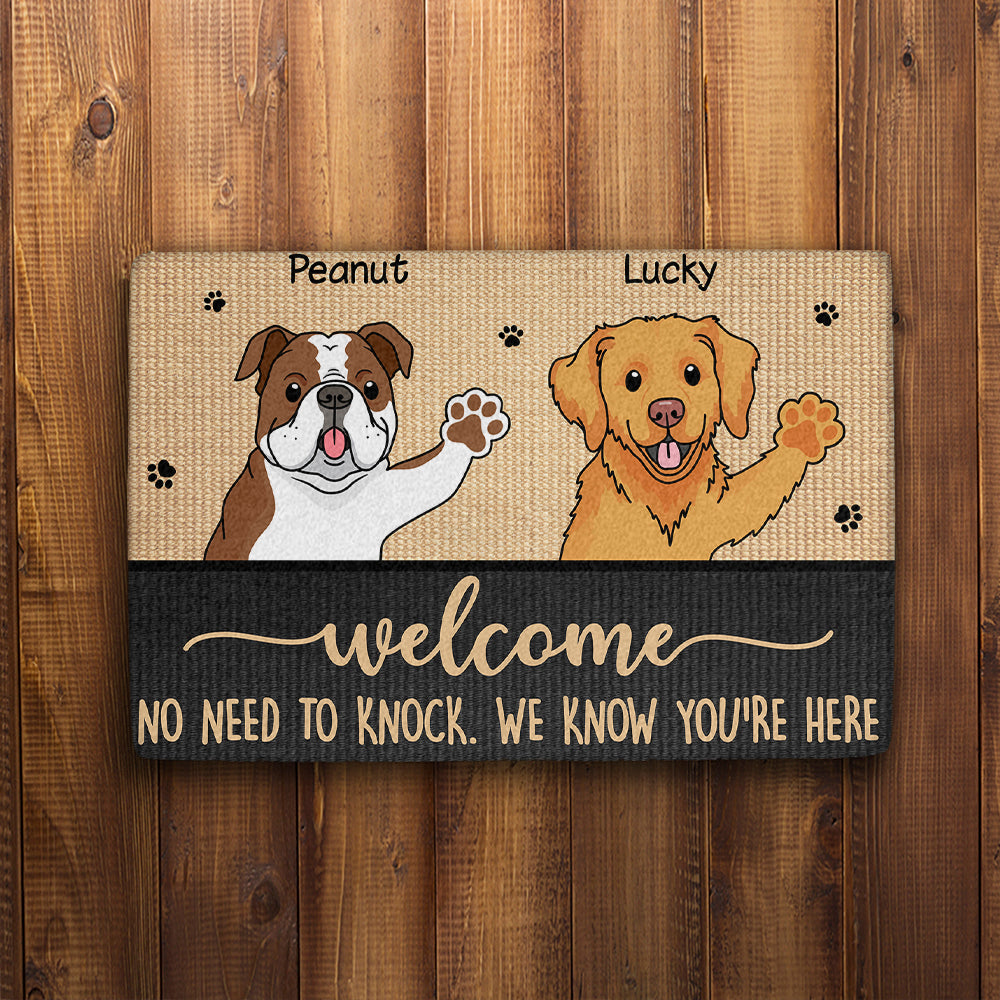 Dogs Welcome Home - Customizable Personalized Doormat with Your Dog's Picture