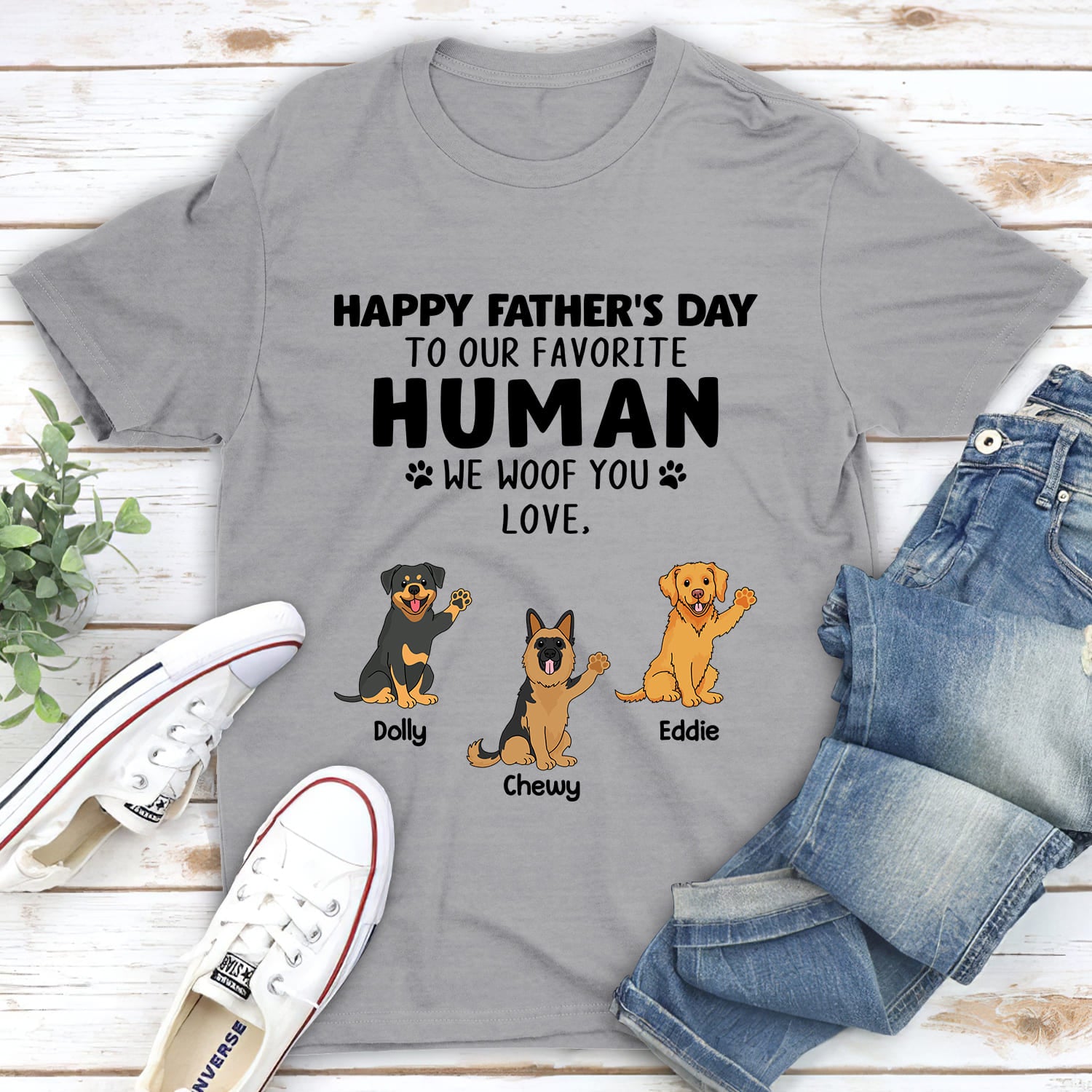 Favorite Human - Personalized Custom Unisex 5.3 oz T-shirt for Pet Lovers