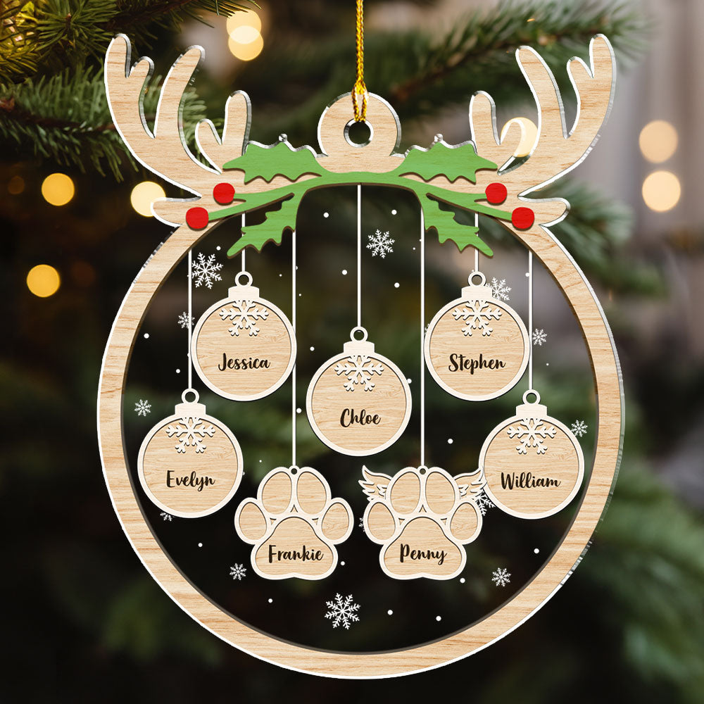 Angel Paw Charm 2 - Customizable Personalized Acrylic Christmas Ornament