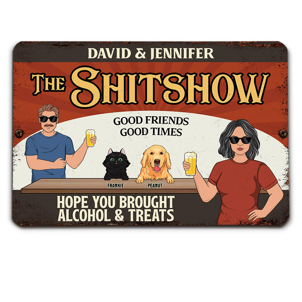 The Shitshow - Personalized Custom Heavy Gauge Aluminum Metal Sign for Dog Lovers