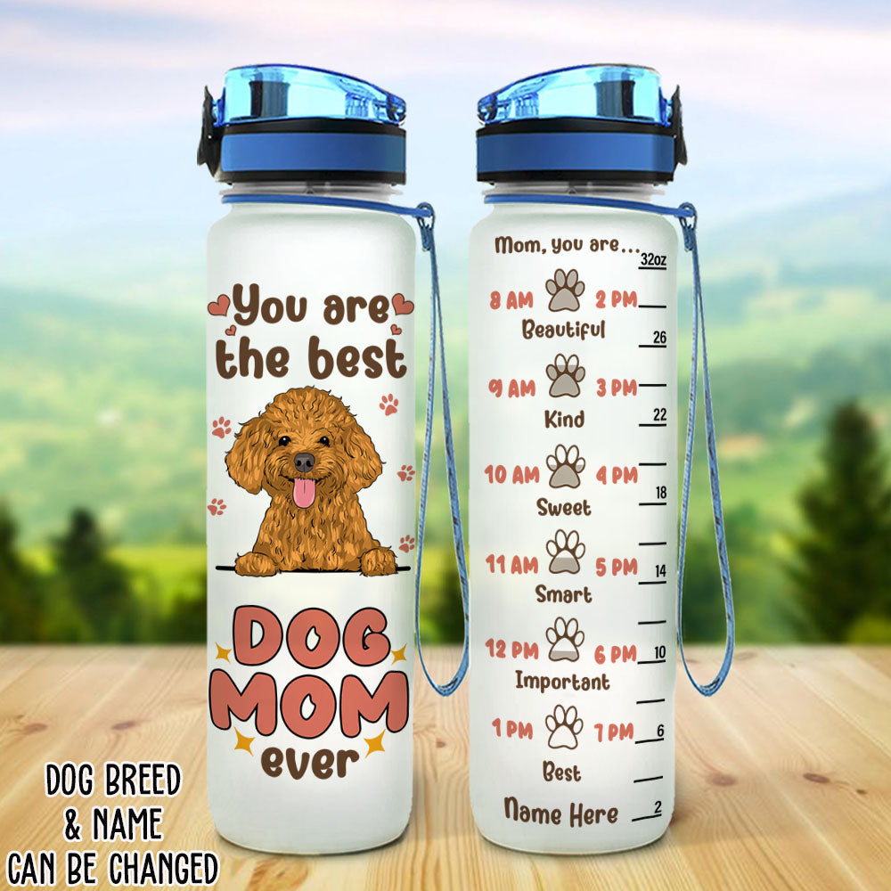 You Are The Best - Personalized Custom Time - Marked Water Tracker Bottle for Pet Lovers