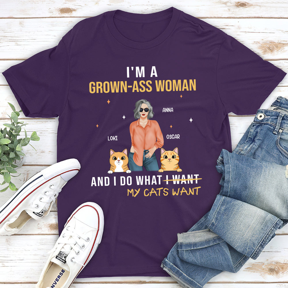 Unique Personalized Custom Unisex 'Do What My Cats Want' T-shirt