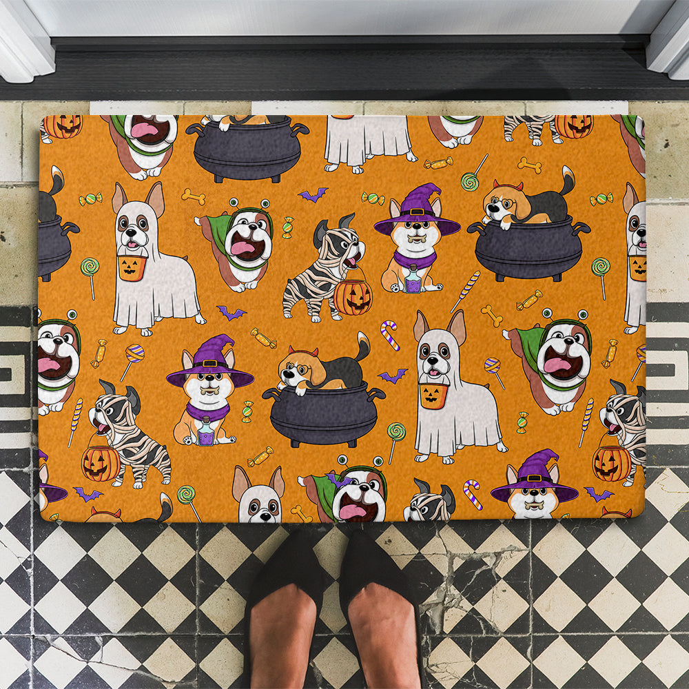 Unique Pattern Dog Halloween Doormat - Ideal for Pet Lovers