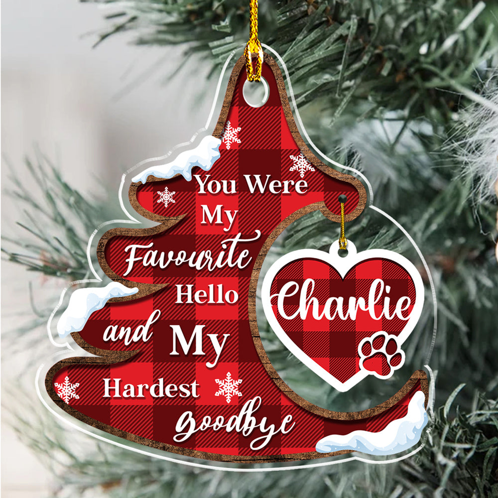Pet Christmas - Personalized Custom Acrylic Ornament, 4' Diameter, 0.2' Thickness for a Unique Holiday Decor