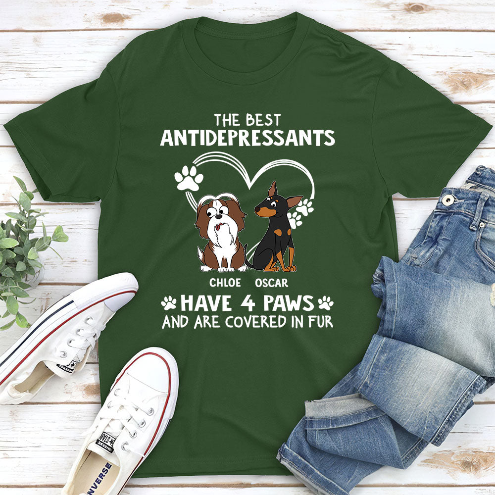 Best Antidepressant - Customizable Unisex 5.3 oz Personalized T-shirt for Pet Lovers