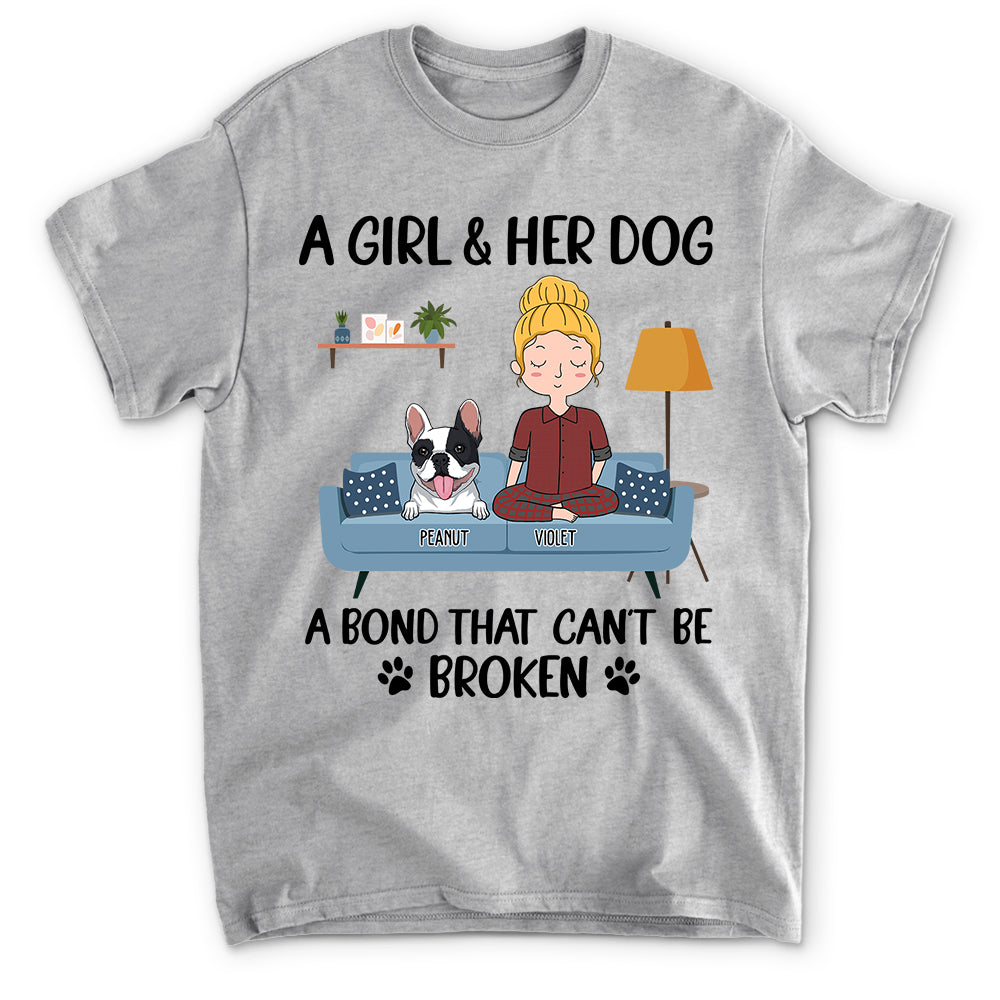 Personalized Custom Unisex 'A Girl And Her Dog' T-Shirt - Ideal Gift for Pet Lovers