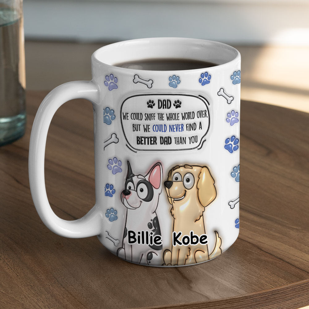 Exquisite Personalized Custom 3D Inflated Effect Ceramic Mug - Ideal for Mom and Dad