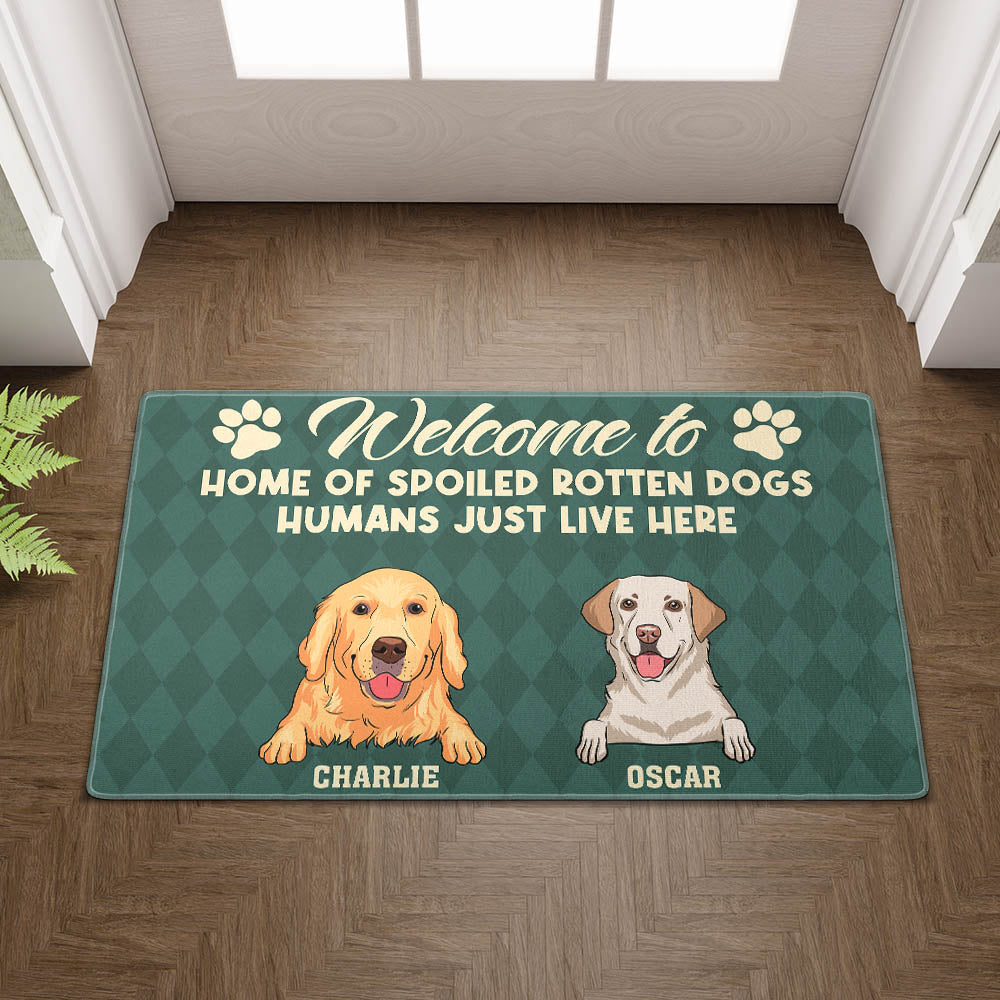 Spoiled Dog Home - Customizable Personalized Dog Picture Doormat in 2 Sizes
