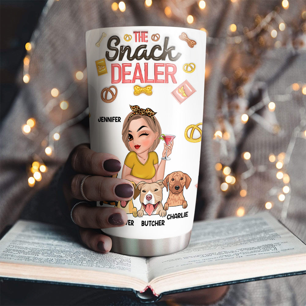 The Snack Dealer - Personalized Custom 3D Inflated Effect 20oz Stainless Steel Tumbler for All Occasions