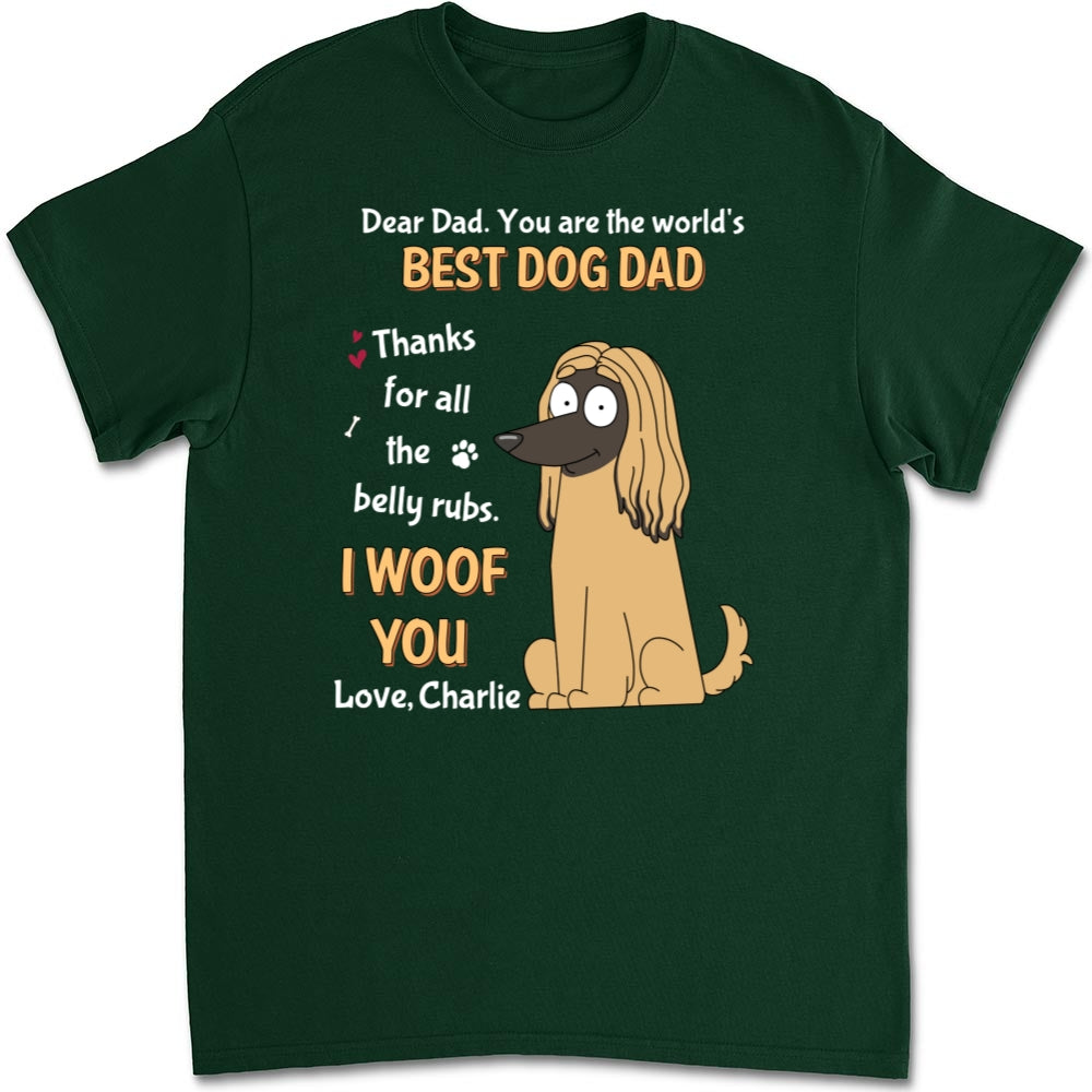 For All The Belly Rubs - Personalized Custom Unisex 5.3 oz T-Shirt for Pet Lovers