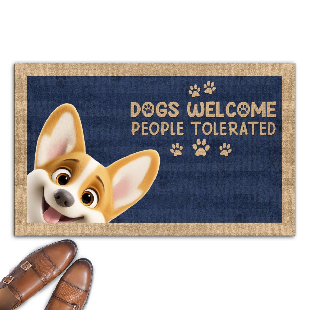 Tolerated - Personalized Custom Pet Doormat with Vibrant Sublimation Printing