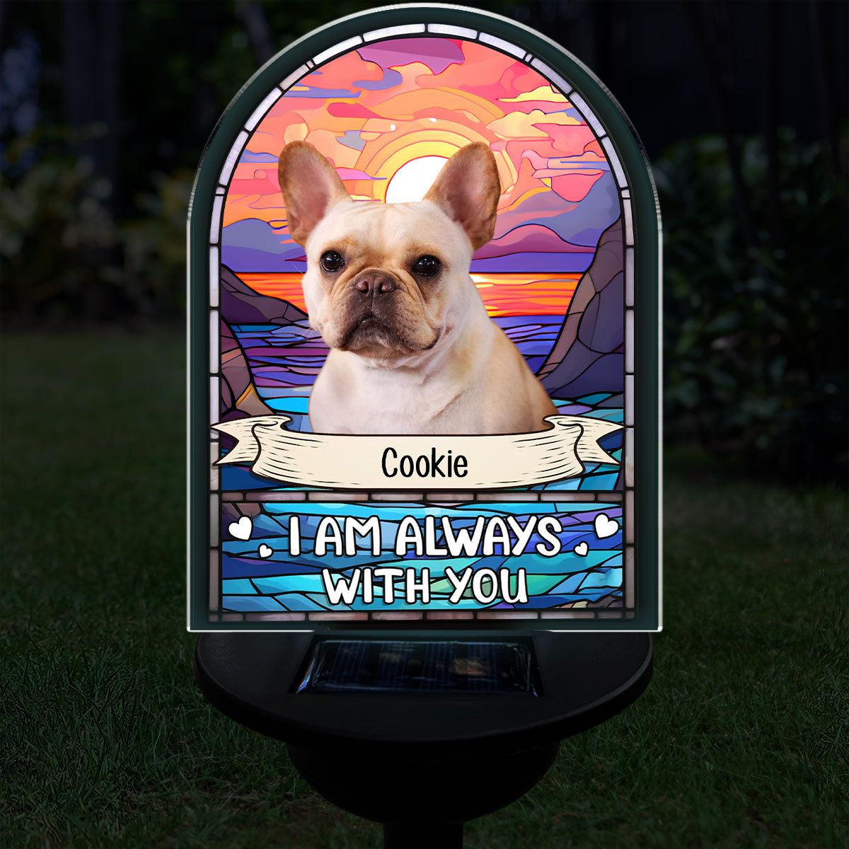 I am Always With You - Personalized Custom Acrylic Solar Light for Memorials