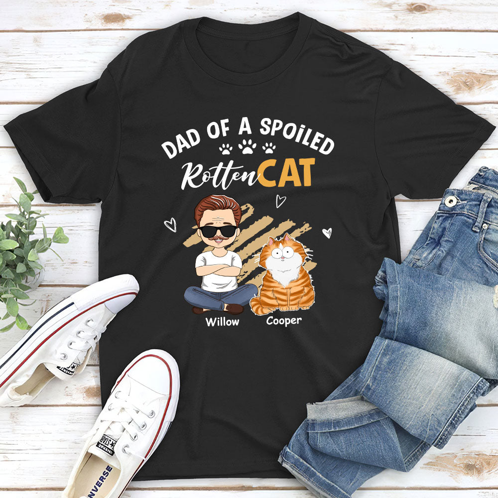 Spoiled Cats Funny - Customizable Unisex Personalized T-shirt for Pet Lovers