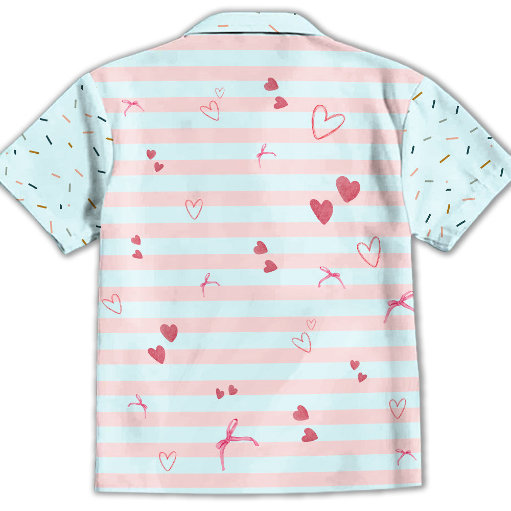 Adorable Chihuahua and Donut Design - Kids' Button - up Shirt