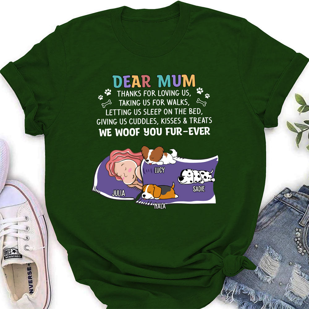 Personalized Custom Women's 'Dogs Thanks For 2' T-shirt - Ideal Gift for Pet Lovers